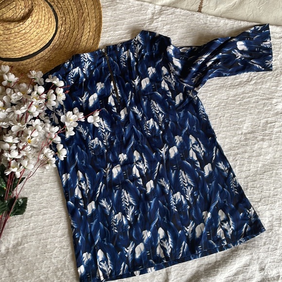 Vero moda blue feather print top - Picture 6 of 6